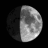 Moon age: 9 days, 21 hours, 21 minutes,75%